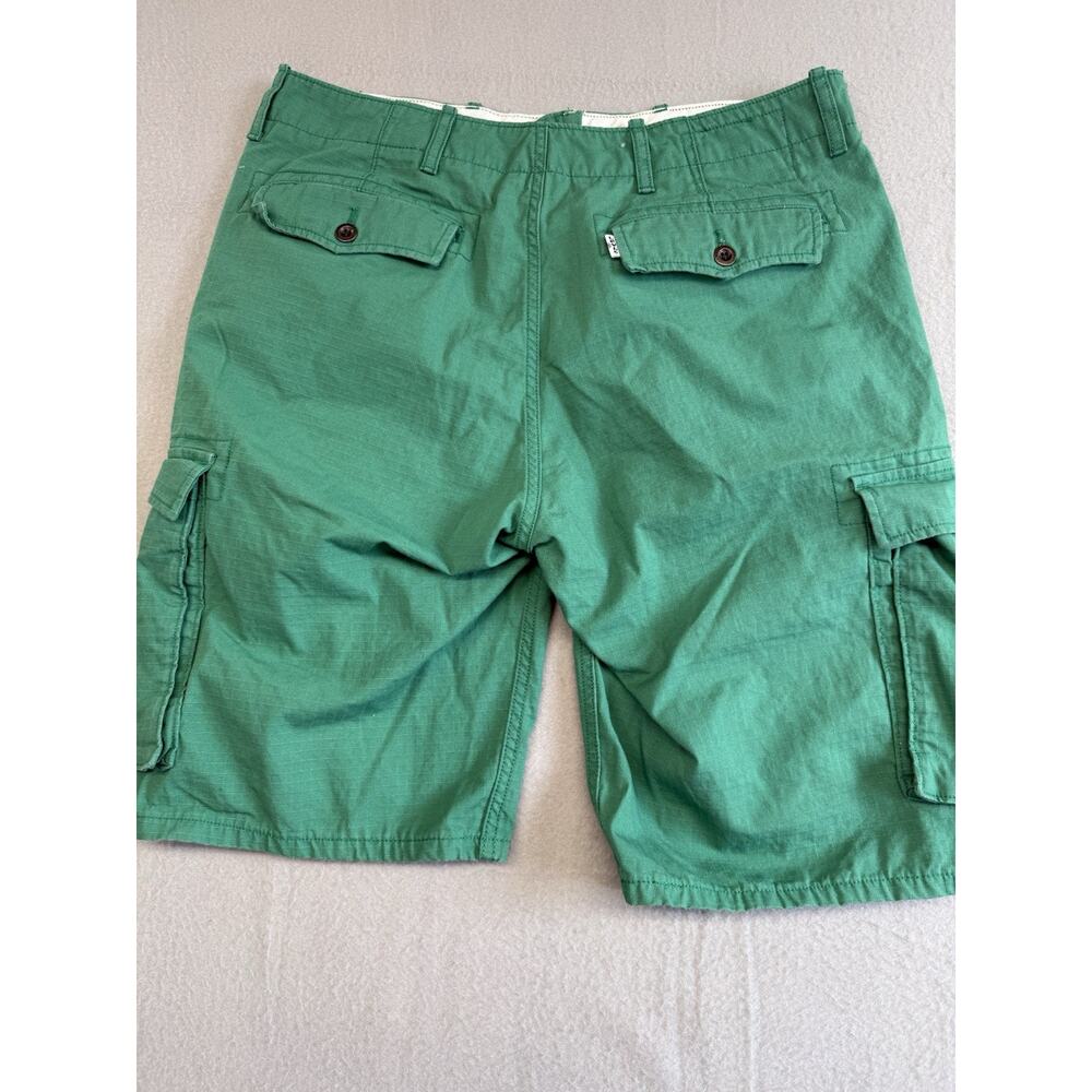 Levi’s Kelly Green Cargo Shorts Mens 32 Ripstop Cotton Relaxed Fit - Picture 12 of 13